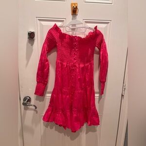 Kleid pink  off the shoulder dress XS